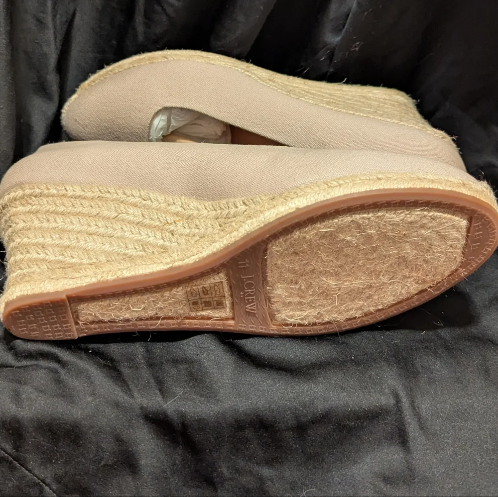 J. Crew Women's Tan Espadrille Wedges
